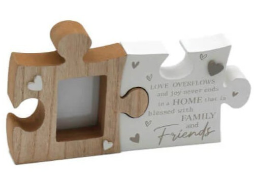 Family themed wooden jigsaw - family,