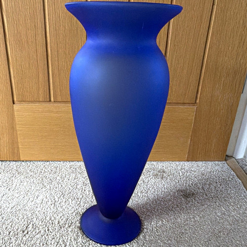 Glass blue floor - glass, vase