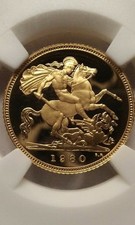 1980 Gold Proof Half Sovereign, NGC PF70 Ultra Cameo
