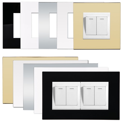 Single double light switch - light,
