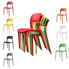 Plastic Stackable Modern Standard Style Patio Outdoor Indoor Kitchen Chairs