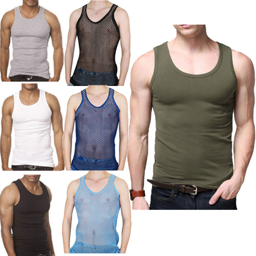 Mens vest 100 cotton gym - cotton,