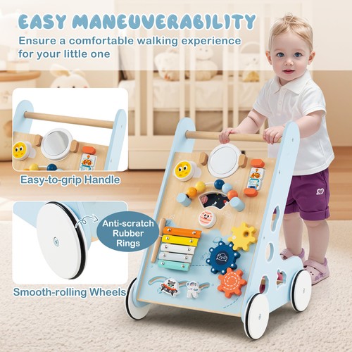 Wooden baby walker - baby, pull