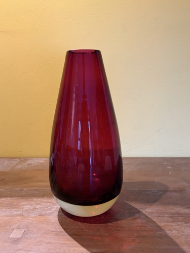 Deep red glass - red, vase