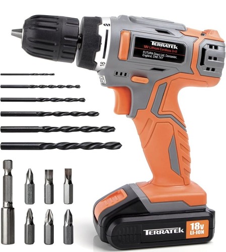 Terratek cordless drill 18v - terratek,