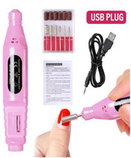 Professional Electric Nail Drill File Portable USB Manicure Pedicure Machine Set
