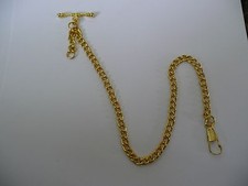 Single albert   gold plated