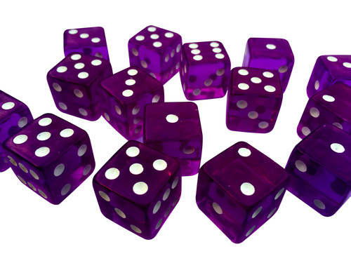 Opaque dice 16mm - opaque, 10
