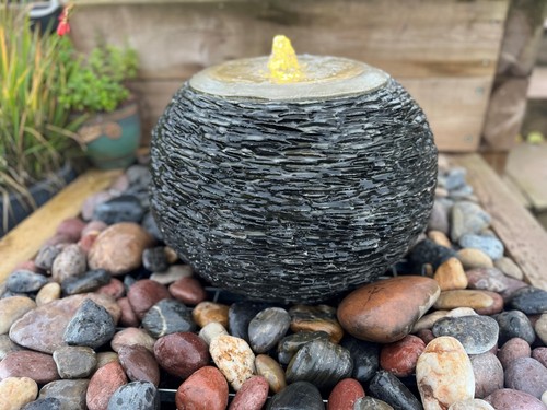 Natural slate water feature - slate,