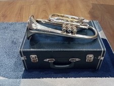 Boosey & Co Cornet A/ Bb Made In England Silver Plated Vintage with Case