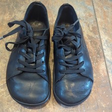Vivobarefoot Addis black leather barefoot School Shoes Size 2