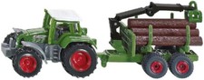 Siku 1645 Fendt Tractor with Forestry Trailer 1:87 scale toy Forestry Tractor