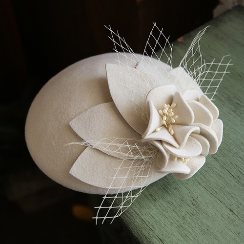 Wedding pillbox hat mesh veil - pillbox,