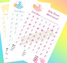 Baby shower wordsearch party - wordsearch,