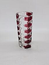 Vintage Luminarc Ruby Red Crystal Glass Vase 