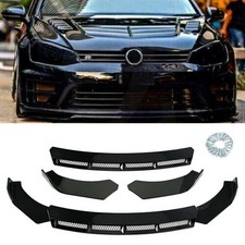 For VW Polo GTI Scirocco Front Bumper Lip Splitter Spoiler Body Kit Glossy Black
