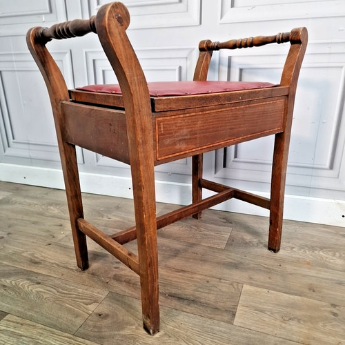 Antique piano dressing stool - antique,
