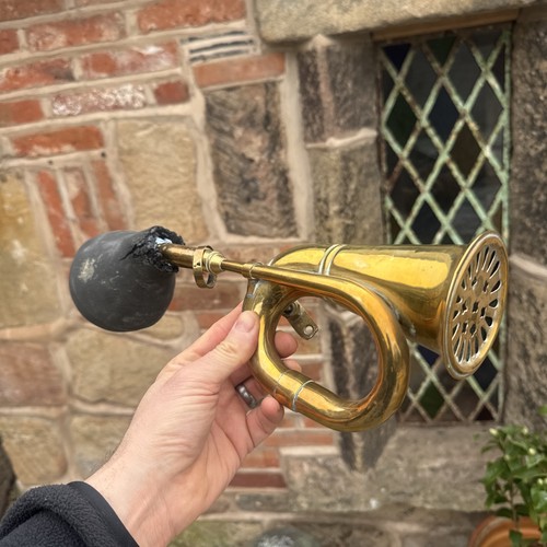 Vintage brass car horn - brass,