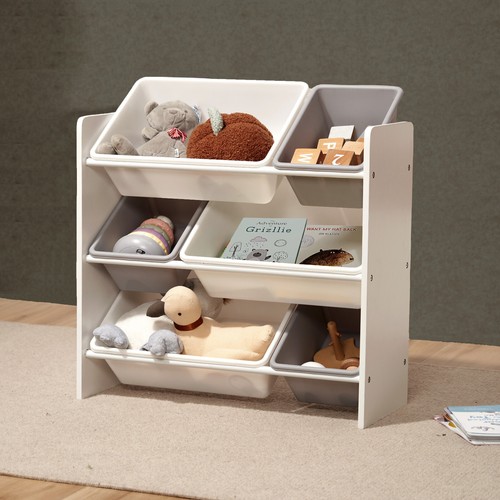 Kids toy storage rack with - with, 6