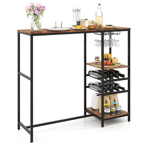 Brown bar table 121cm - 121cm, counter