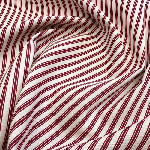 Cotton fabric red ivory - fabric,