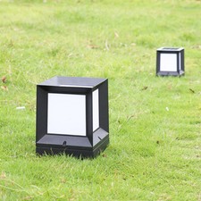 Outdoor Post Lights Black Gate Pillar Lamp Garden Yard Lantern Lighting Acrylic