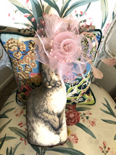 Women s Organza PINK w/ Pearls Church Fascinator Fancy Floral Bridal Wedding Hat