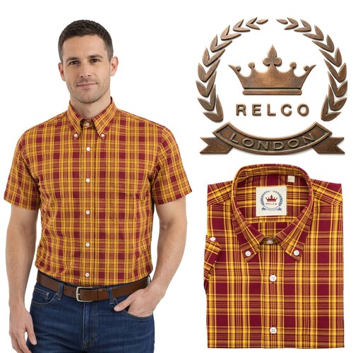 Relco men short sleeve - short, check
