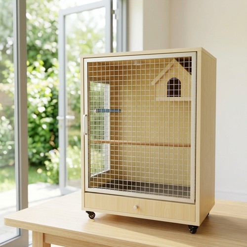 Large wooden bird cage - large,