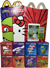 Teenage Mutant Ninja Turtles X Hello Kitty McDonalds Happy Meal Toy LOT Canada