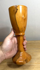 Handmade 10” Yew Wood Goblet