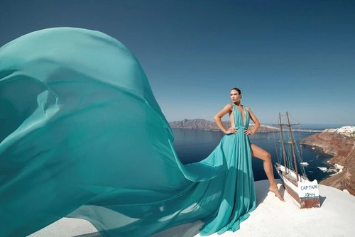 Long flying dress - long,