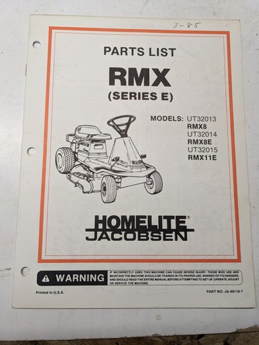 Jacobsen illustrated parts - jacobsen,