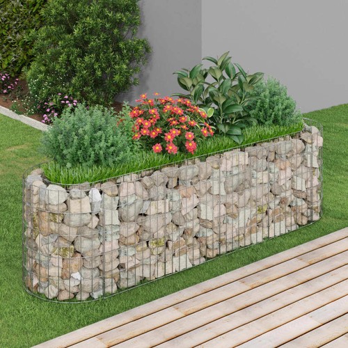 Large gabion raised garden bed - gabion,