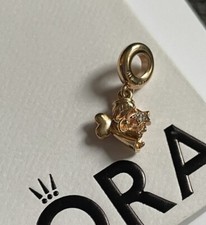 Pandora 14k Rose Gold-Plated Heart Winged Angel Dangle Charm 789650C01 💜