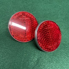 Triumph BSA Norton Red Round Reflector Genuine Lucas 2.125” NOS 60-3041