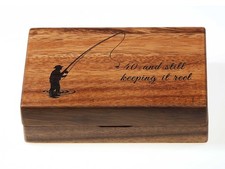 Personalised Walnut Fly Box