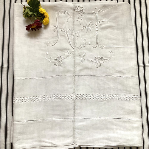 Antique vintage french linen - vintage,