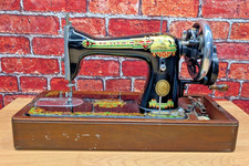 Vintage Singer 15K Sphinx Hand Crank Sewing Machine Heavy Duty Leather Sail 