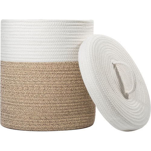 Round fabric storage - fabric, basket