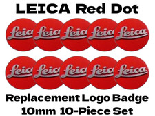 Leica Logo Badge Red 10-Piece Set for M6 M7 M8 M9 M10 Camera 10mm Diameter New