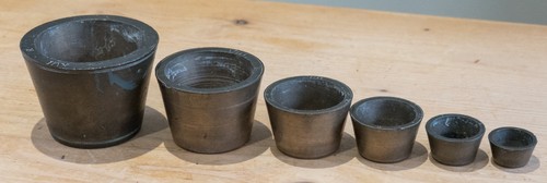 Antique brass nesting cup - brass,