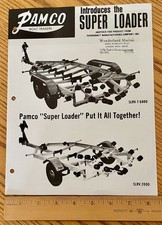 PAMCO Super Loader Boat Trailers Dealer Stamped Sales Brochure Specs 1970's