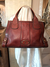 BNWOT Authentic FOSSIL 1954 Tan Brown REAL LEATHER Shoulder Bag Medium RRP £219