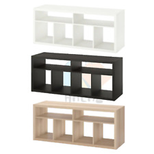 IKEA KALLAX TV Bench 147x60cm - Cube Storage Unit White Oak Black-Brown Cabinet