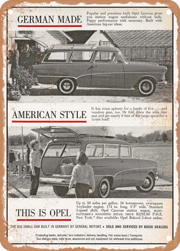 Metal sign 1959 - metal, opel