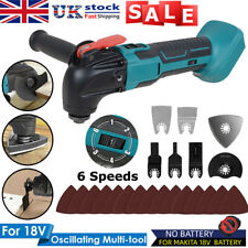 For Makita 18V Li-ion Cordless Oscillating Multi Tool 6 SPEED with Accessories
