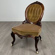 Antique 19th Century Nursing Chair / Armchair In Walnut ( REF AF-3729 )