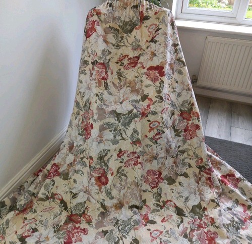 Vintage cream floral brocade - vintage,