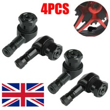 4Pcs Motorcycle Motorbike 90 Degree Angle Wheel Tire Stem Tubeless Valve UK